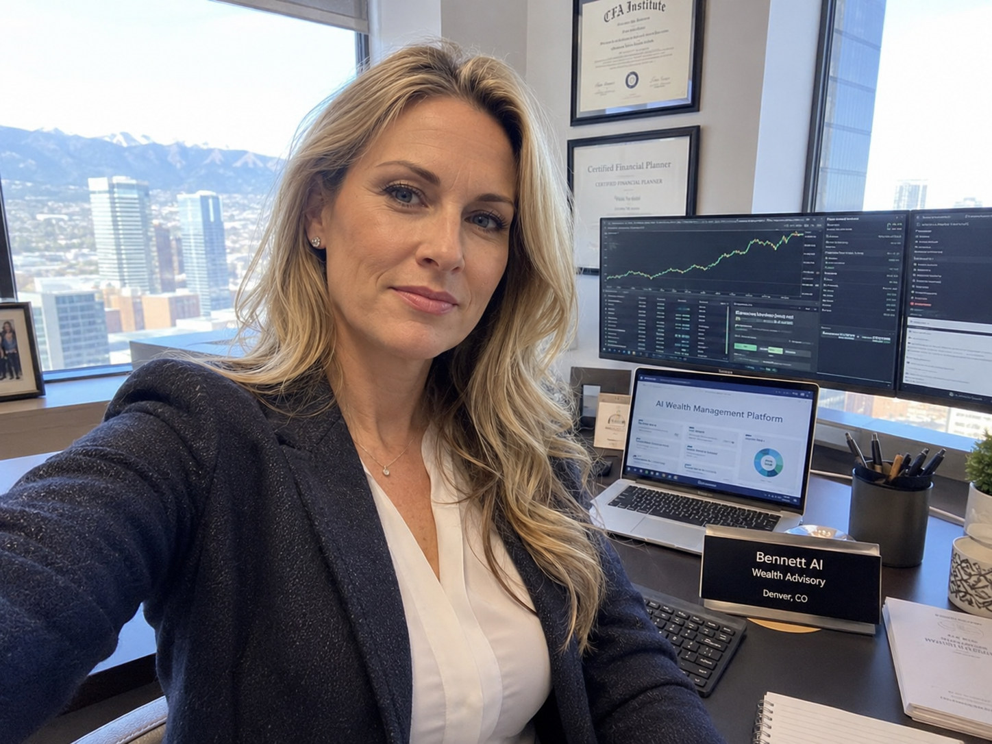 Claire Bennett at a market forum